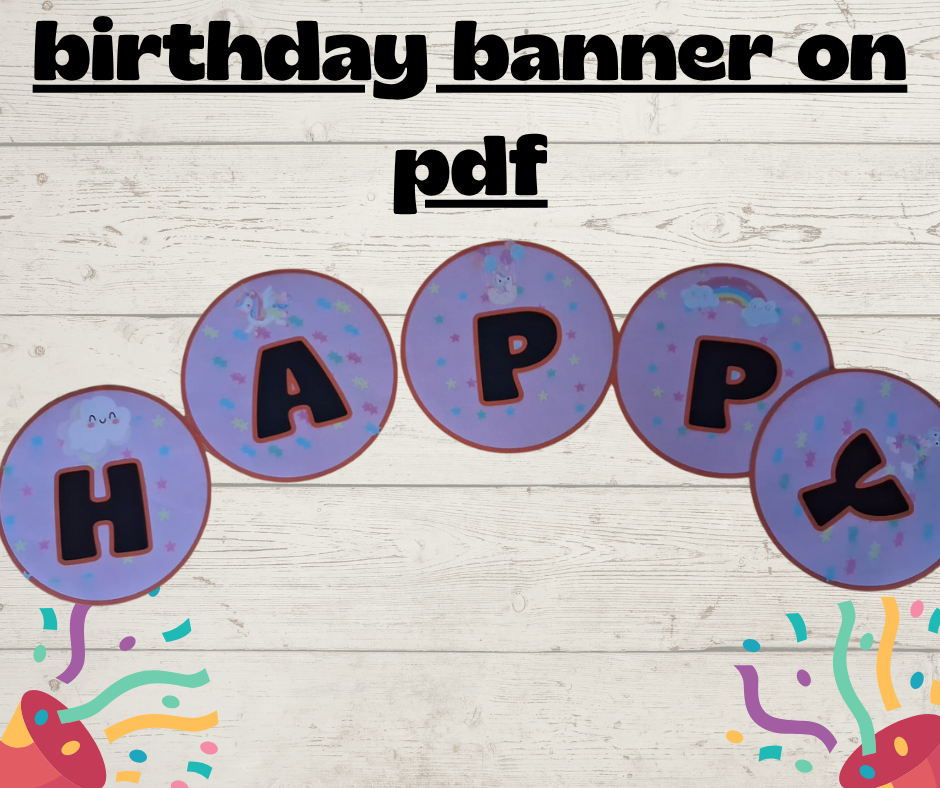 🎉 Personalized Unicorn Party Kit – Magical Invitations & Decorations | Customized for You 🦄✨